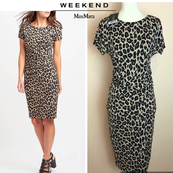 animal print jersey dress